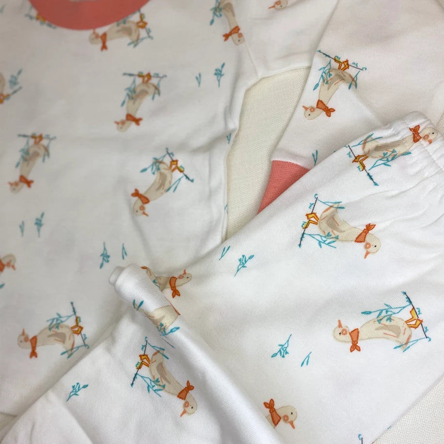 Ördek Desenli Bebek Pijama Takımı