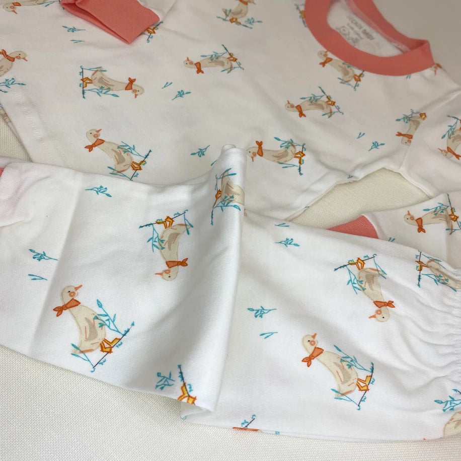 Ördek Desenli Bebek Pijama Takımı
