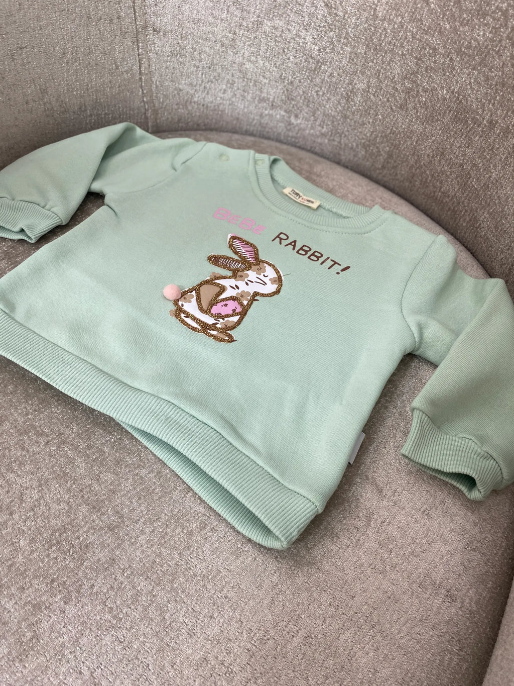 Bebe Rabbit Tavşan Figürlü Pembe Bebek Sweatshirt