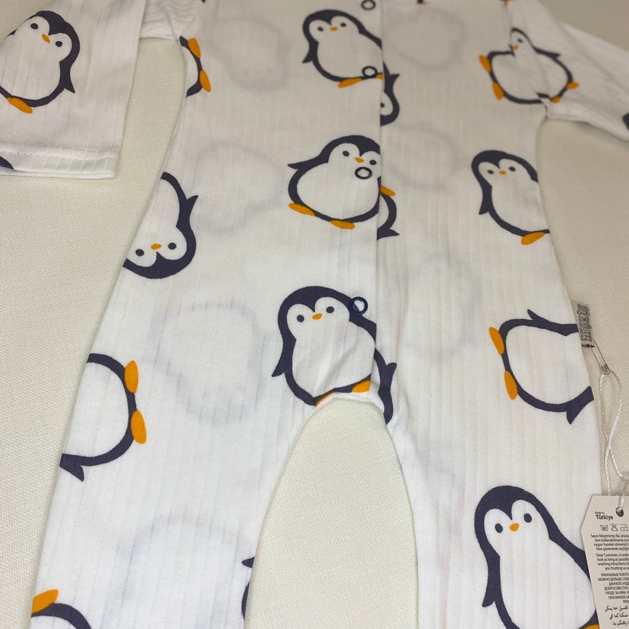Penguen Desenli Bebek Tulum – %100 Pamuk