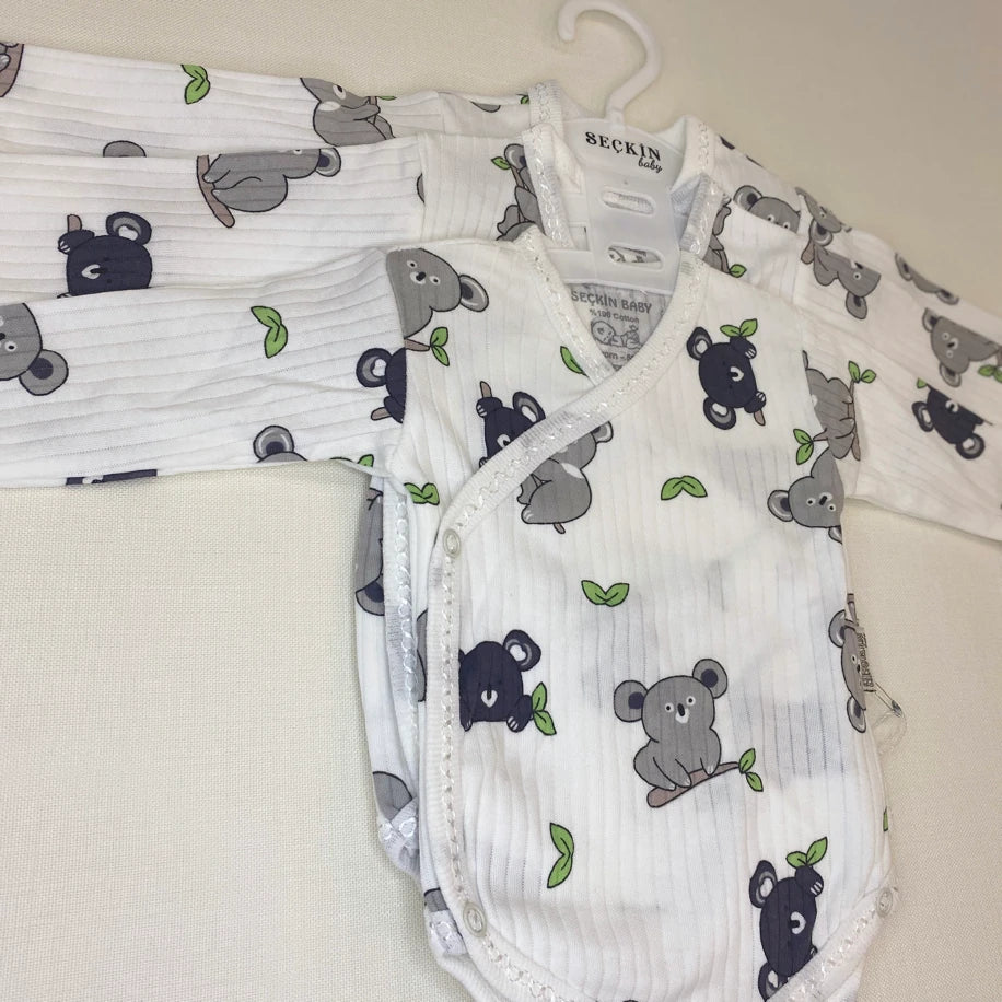 Koala Desenli Yenidoğan Takım – %100 Pamuk
