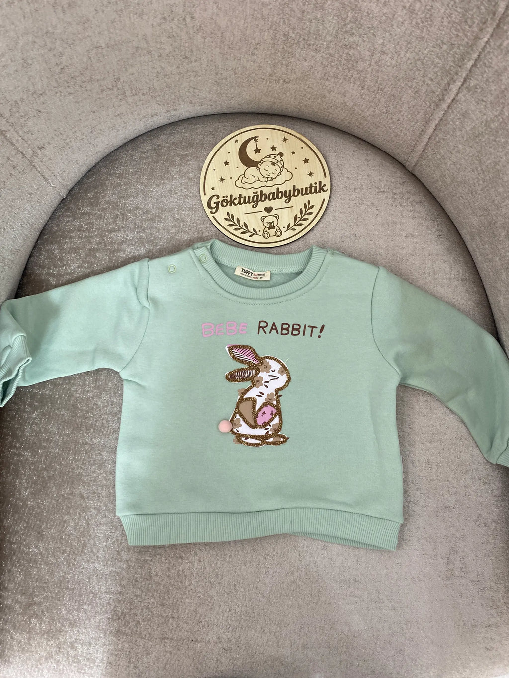 Bebe Rabbit Tavşan Figürlü Pembe Bebek Sweatshirt